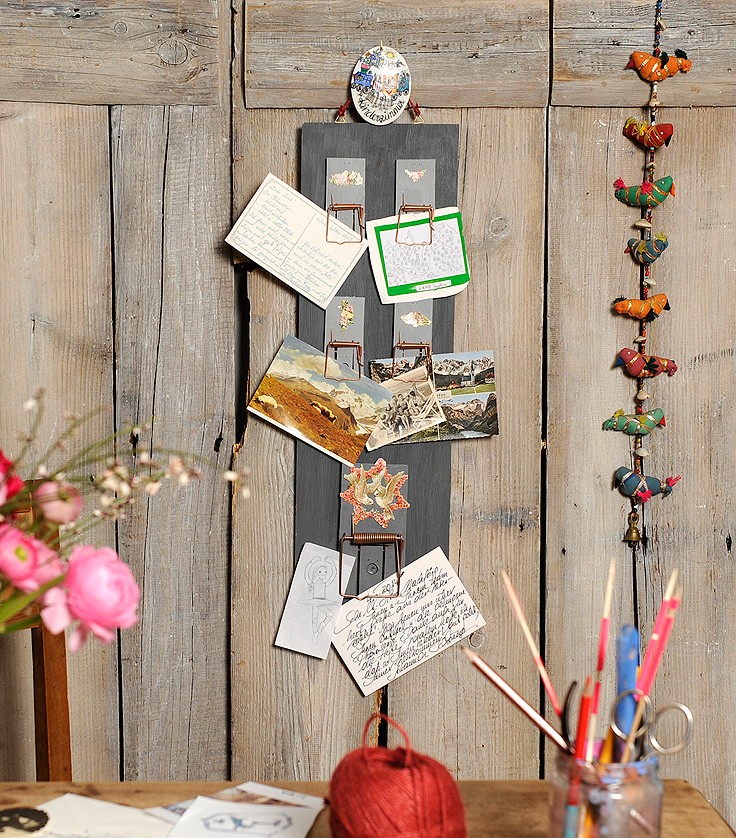 Alexi Pelekanos Memoboard aus alten Mäusefallen
