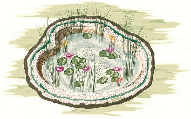 Sechs Schritte zum Bioteich - (c) Julia Schweikhardt Sechs Schritte zum Bioteich