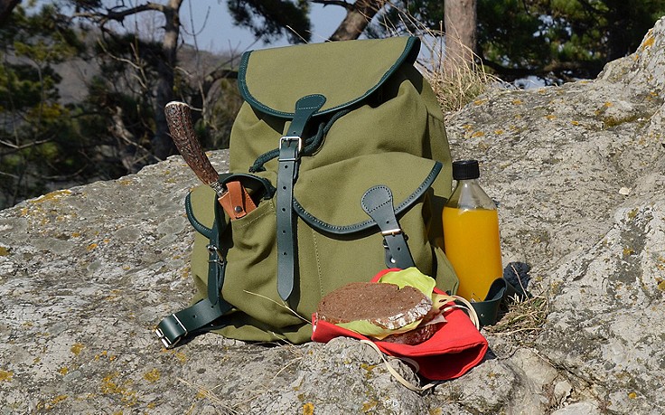 Rucksack aus Segelleinen