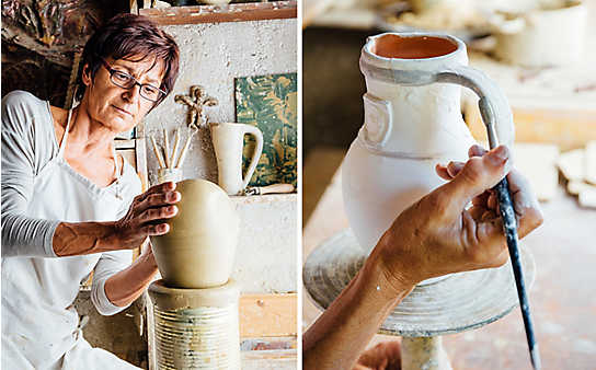 Zerbrechliche Kunst: Becher, Teller und Krüge aus Ton - (c) Foto: Thomas Gruber Zerbrechliche Kunst: Becher, Teller und Krüge aus Ton