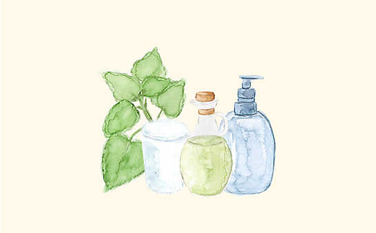Grüne Kosmetik zum Selbermachen: Duschmilch mit Schafjoghurt - (c) Illustration: Anna Schober Grüne Kosmetik zum Selbermachen: Duschmilch mit Schafjoghurt