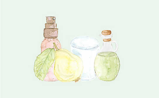 Grüne Kosmetik zum Selbermachen: Quitten-Hautspray - (c) Illustration: Anna Schober Grüne Kosmetik zum Selbermachen: Quitten-Hautspray