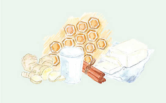 Grüne Kosmetik zum Selbermachen: wärmende Fußsalbe mit Ingwer - (c) Illustration: Anna Schober Grüne Kosmetik zum Selbermachen: wärmende Fußsalbe mit Ingwer