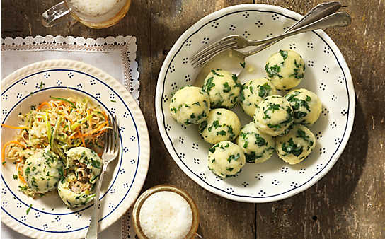 Zwicklbier-Knödel mit Kalbfleisch - (c) Foto: Eisenhut & Mayer Zwicklbier-Knödel mit Kalbfleisch