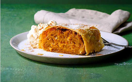 Süßer Kürbisstrudel - (c) Foto: Sonja Priller Süßer Kürbisstrudel
