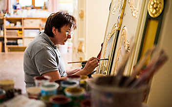 Malkunst nach alten Vorbildern - (c) Foto: Michael Reidinger Malkunst nach alten Vorbildern