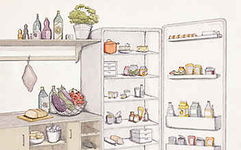 Kühlschrank-Leitfaden: So bleiben Ihre Lebensmittel länger frisch - (c) Illustration: Julia Lammers Kühlschrank-Leitfaden: So bleiben Ihre Lebensmittel länger frisch