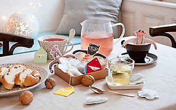 Basteln mit Kindern: lustige Teetassen-Figuren und hübsche Teebeutel - (c) Katharina Gossow Basteln mit Kindern: lustige Teetassen-Figuren und hübsche Teebeutel