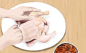 Kleine Fleischkunde: So füllen Sie ein Huhn unter der Haut - (c) Illustration: Julia Schinzel Kleine Fleischkunde: So füllen Sie ein Huhn unter der Haut