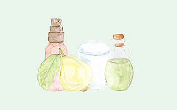 Grüne Kosmetik zum Selbermachen: Quitten-Hautspray - (c) Illustration: Anna Schober Grüne Kosmetik zum Selbermachen: Quitten-Hautspray
