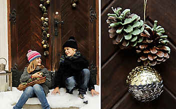 Winterlicher Türschmuck zum Selbermachen - (c) Foto: Alexi Pelekanos Winterlicher Türschmuck zum Selbermachen