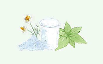 Naturheilmittel zum Selbermachen: Nase-frei-Kräutersole - (c) Illustration: Anna Schober Naturheilmittel zum Selbermachen: Nase-frei-Kräutersole