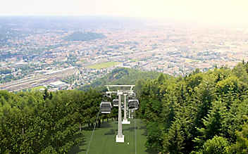 Graz baut neue Seilbahn über den Plabutsch - (c) Bild: APA/THE RENDERERS Graz baut neue Seilbahn über den Plabutsch