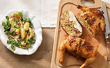 Huhn mit Mandelfülle - (c) Foto: Eisenhut & Mayer Huhn mit Mandelfülle