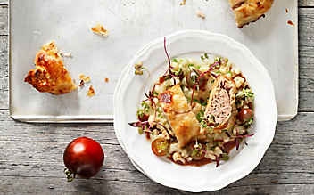 Tomaten-Kalbfleisch-Strudel auf Karfiol - (c) Foto: Eisenhut & Mayer Kalbfleisch - Strudel