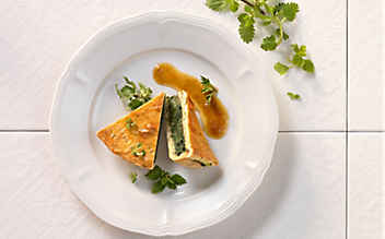 Brennnesseltarte in Taubnesselteig - (c) Foto: Eisenhut & Mayer Brennesseltarte