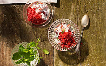Kirschjoghurt mit Eiskristallen - (c) Foto: Eisenhut & Mayer Kirschjoghurt