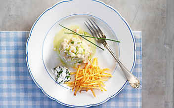 Tatar vom Zander auf Kohlrabi - (c) Foto: Eisenhut & Mayer Tatar vom Zander auf Kohlrabi