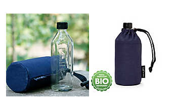 Glas-Trinkflasche für unterwegs Glas-Trinkflasche