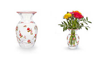 Handbemalte Glasvase Rosen Handbemalte Glasvase Rosen