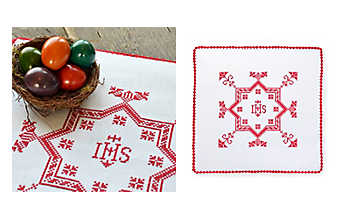 Bestickte Weihkorbdecke Bestickte Weihkorbdecke