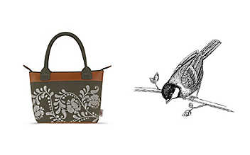 Handbedruckte Dirndltasche Handbedruckte Dirndltasche