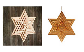 Sternlampe aus Holz Sternlampe aus Holz