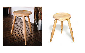 Gedrechselter Zirbenhocker Gedrechselter Zirbenhocker