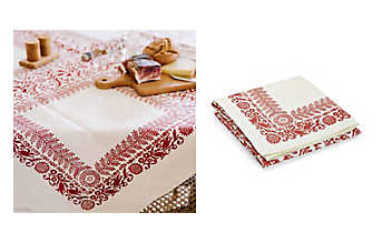 Handbedruckte Tischdecke Handbedruckte Tischdecke