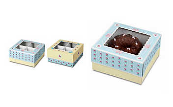 Kuchenboxen-Set aus Karton Kuchenboxen-Set aus Karton
