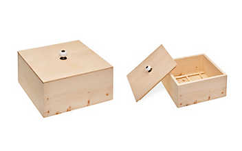 Duftende Vorratsbox aus Zirbe Duftende Vorratsbox