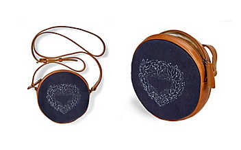 Runde Blaudrucktasche Runde Blaudrucktasche