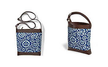 Handtasche mit Blaudruck Handtasche mit Blaudruck