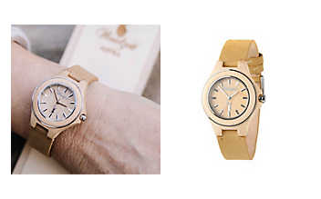 Damen-Armbanduhr aus steirischer Zirbe Steirische Damen-Zirbenuhr