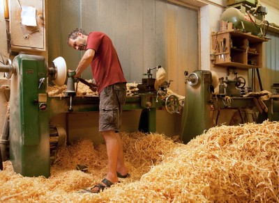 Zirbenholz brotdose rund